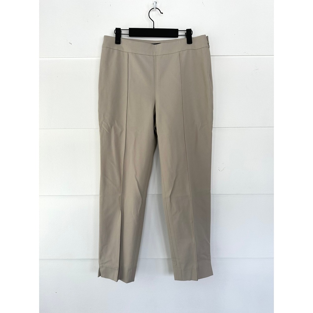 St John Emma knit pant womens 8 beige straight mid rise soft stretch Trousers